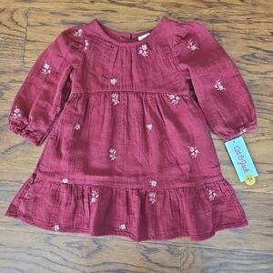 Cat & Jack Burgundy Kids Dress